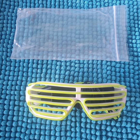 Shutter EL Wire Neon Rave Glasses Flashing LED Sunglasses - Picture 2 of 7